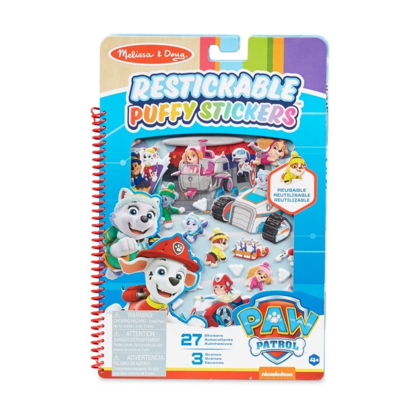Psi Patrol Naklejki Wielorazowe Wypukłe Arktyka - Melissa & Doug
