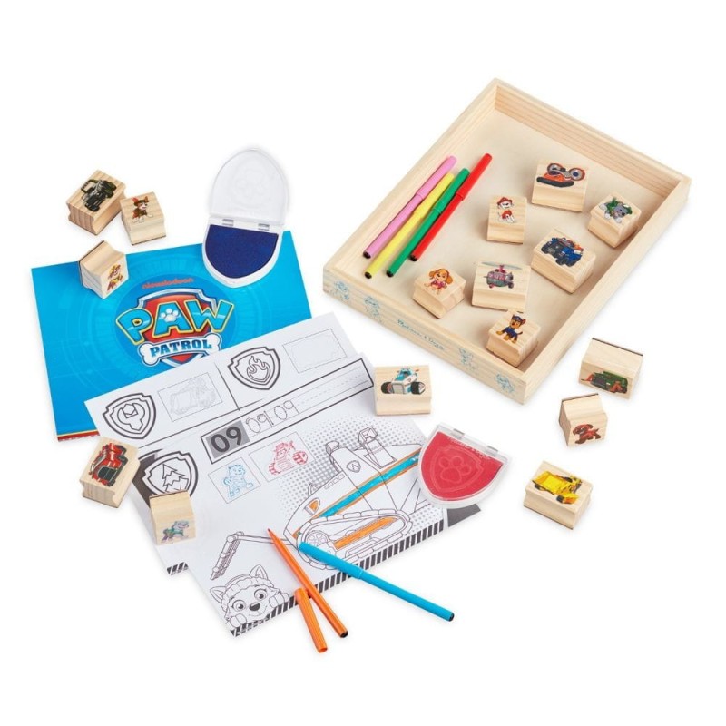 Stempelki Psi Patrol z Tuszem, Książeczką i Pisakami - Melissa & Doug
