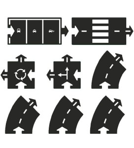 Puzzle droga do układania 8 el. Mixed - Waytoplay