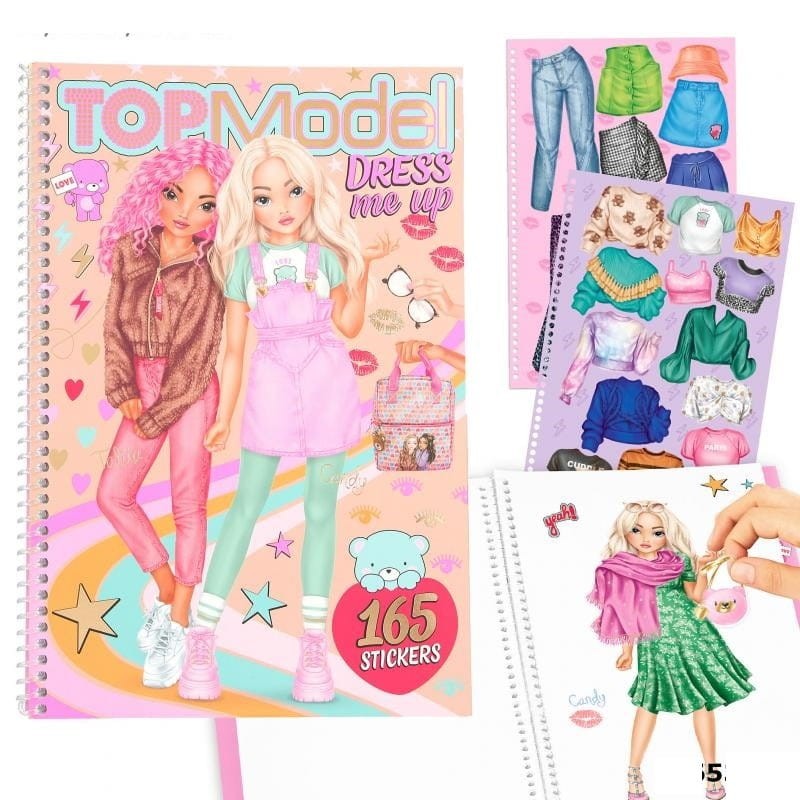 Kolorowanka z Naklejkami Ubieranki Dress Me Up - Top Model