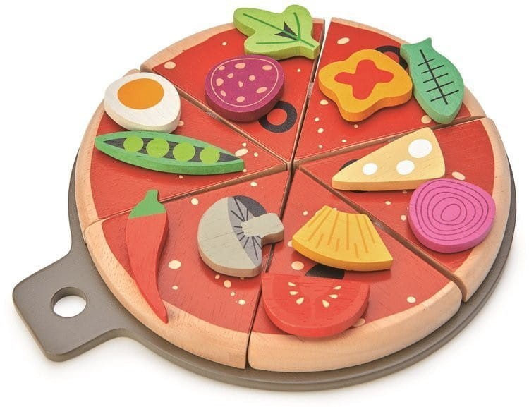 Drewniana Pizza z Dodatkami - Tender Leaf Toys
