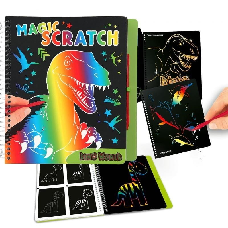 Zdrapywanki z Rysikiem Dinozaury Magic Scratch - Depesche