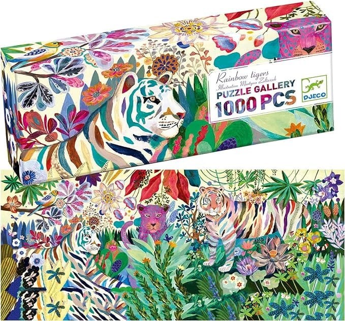 Puzzle Gallery Rainbow Tigers 1000 el. - Djeco