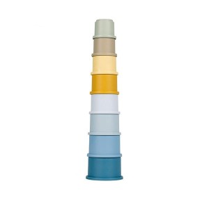 Wieża Kubeczki z Cyframi Blue - Little Dutch