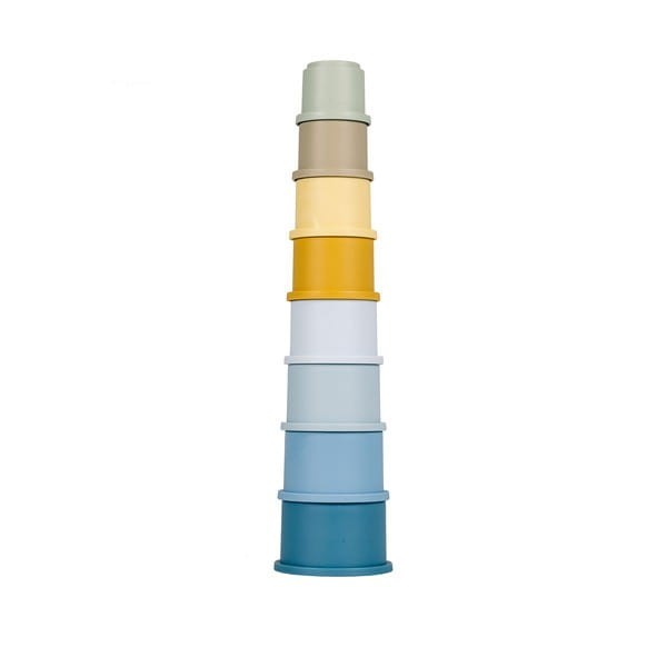 Wieża Kubeczki z Cyframi Blue - Little Dutch