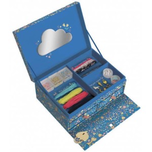 Szkatułka z szufladkami i akcesoriami do tworzenia biżuterii - Auzou