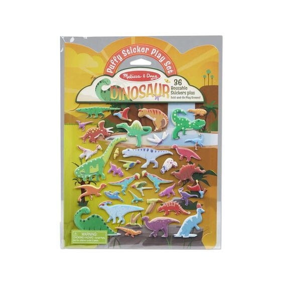 Wielorazowe Naklejki z Planszami Dinozaury - Melissa & Doug