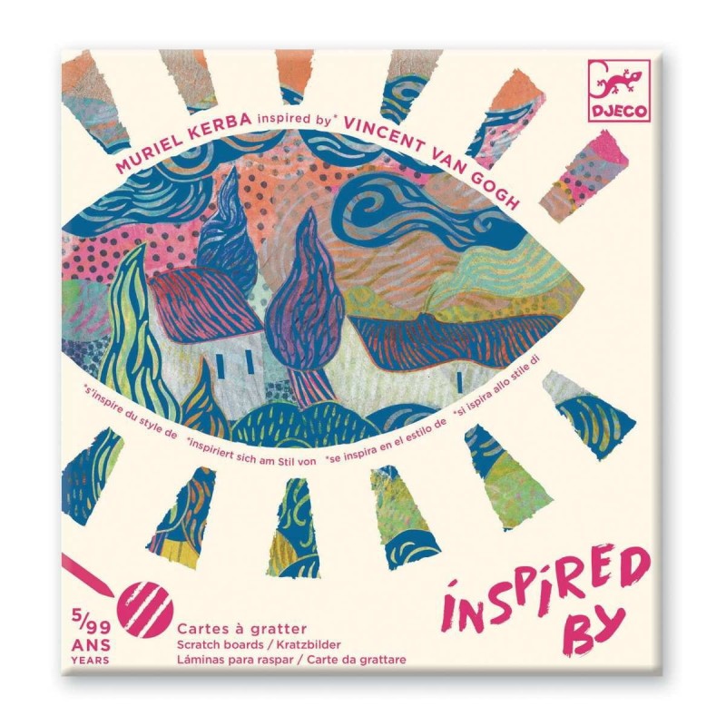 Wydrapywanki Inspirowane przez Vincent van Gogh 4 szt.- Djeco
