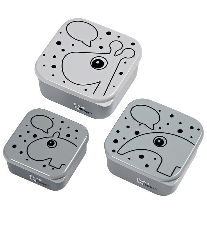 Pudełka 3 Pojemniki na Przekąski Szare Contour - Done by Deer