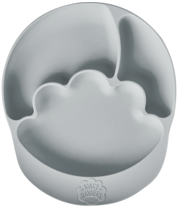 Talerzyk z Przyssawką i Przegródkami Szary - Nana's Manners