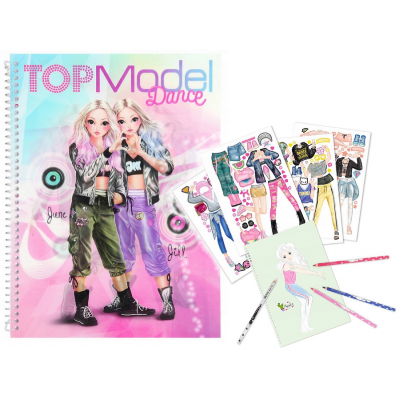 Szkicownik z Naklejkami Dance - Top Model