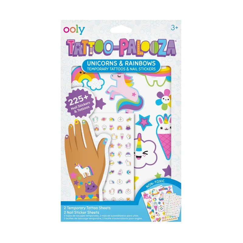 OOLY-Tattoo-Palooza-Tattoos-Nail-Stickers-Unicorns-Rainbows-Package-Front.webp