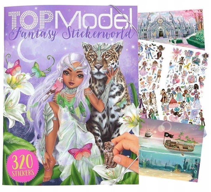 Książeczka z Naklejkami Fantasy Stickerworld Book - TOPModel