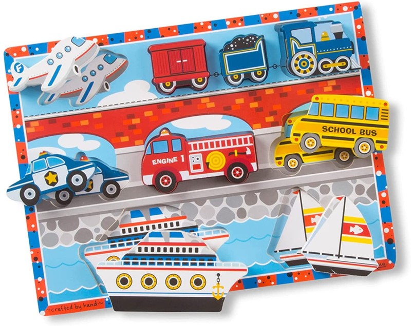 Drewniane Figurki Pojazdy 9 el. - Melissa & Doug