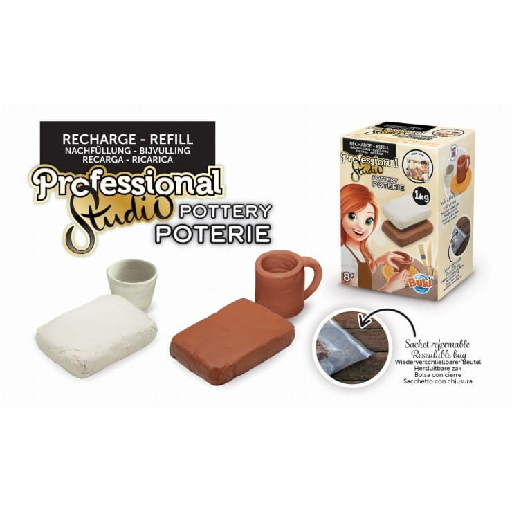 Glina Ceramiczna 1 kg Professional Studio Pottery Refill - Buki