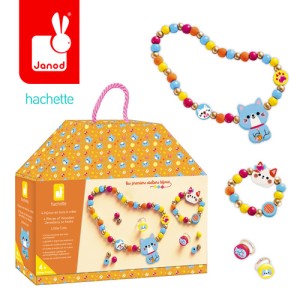 Drewniana biżuteria Małe kotki zestaw do wykonania DiY Janod