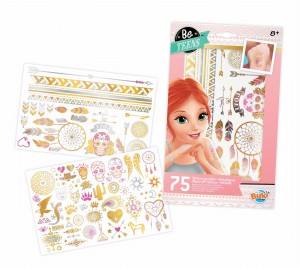 Tatuaże Dziecięce Metaliczne 75 szt. Be Teens - Buki