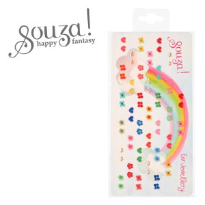 Kolczyki samoprzylepne dla dziewczynki Serduszka Kwiatki Souza! 70 szt.