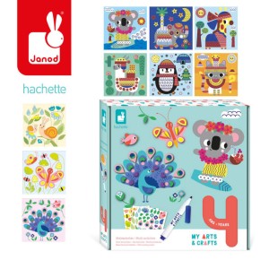 Multizestaw kreatywny 4-latka różne techniki plastyczne My arts crafts Janod