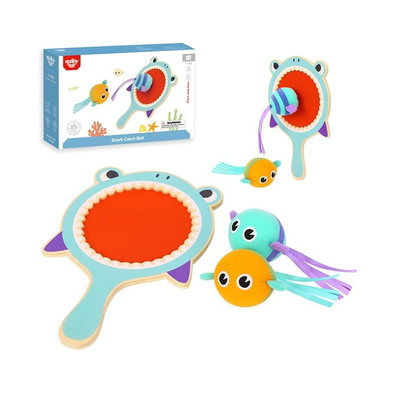 Gra Zręcznościowa na Rzepy Paletka Rekin - Tooky Toy