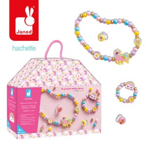 Drewniana biżuteria Jednorożce zestaw do wykonania DiY Janod