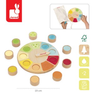 Janod gra pamięciowa sensoryczna dotykowa memory Koło Sensoriel