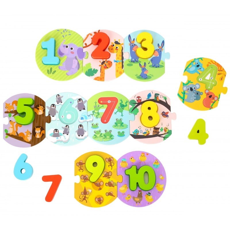 Puzzle Nauka Cyfr Układanka - Tooky Toy