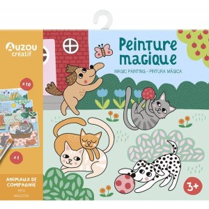 Wodna kolorowanka z Pędzelkiem Zwierzęta Wokół nas 10 szt. - Auzou