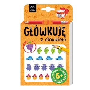 Główkuję z ołówkiem. Łamigłówki książeczka podróżna zagadki Aksjomat