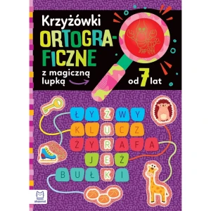 Krzyżówki ortograficzne z magiczną lupką dzieci od 7 lat Aksjomat