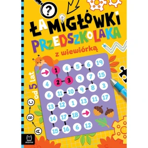 Łamigłówki przedszkolaka z wiewiórką od 5 lat  naukę czytania liczenia Aksjomat