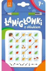 Łamigłówki z ołówkiem 7+ Książeczka niebieska kieszonkowa Aksjomat