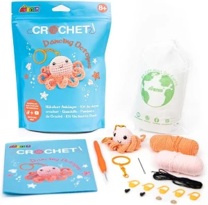 Zestaw do nauki szydełkowania szycia Ośmiornica breloczek Avenir Crochet