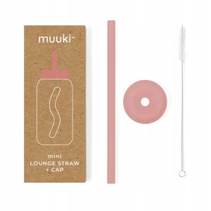 Słomka do szklanej butelki bidonu Mini Lounge Straw + Cap Terra Cotta Muuki