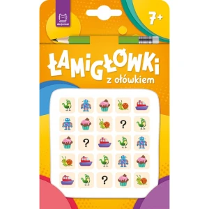 Łamigłówki z ołówkiem 7+ Książeczka pomarańczowa kieszonkowa Aksjomat