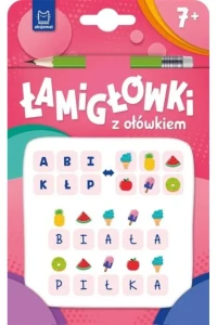 Łamigłówki z ołówkiem 7+ Książeczka krzyżówki kieszonkowa Aksjomat