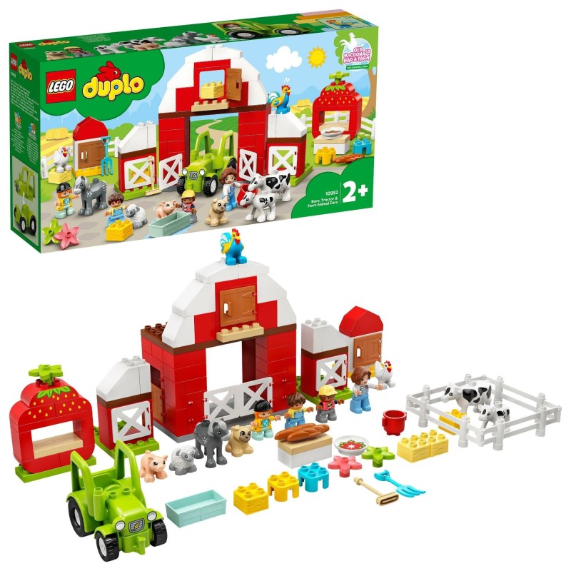 Zestaw Klocków Lego Duplo Stodoła, traktor i zwierzęta gospodarskie 10952