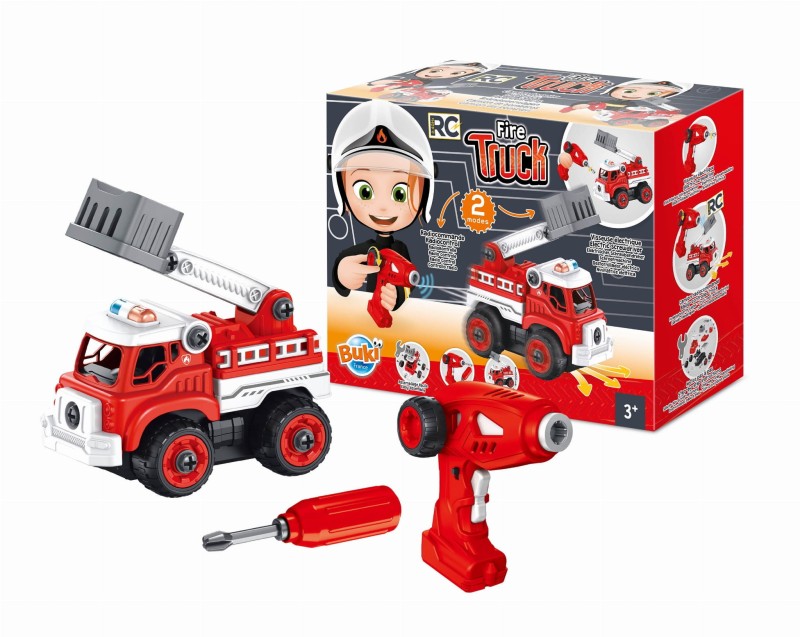 Wóz Strażacki do Skręcania Zdalnie Sterowany- Buki