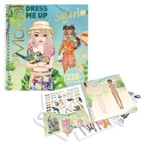 TOPModel szkicownik z naklejkami kolorowanka Dress Me Up Safari