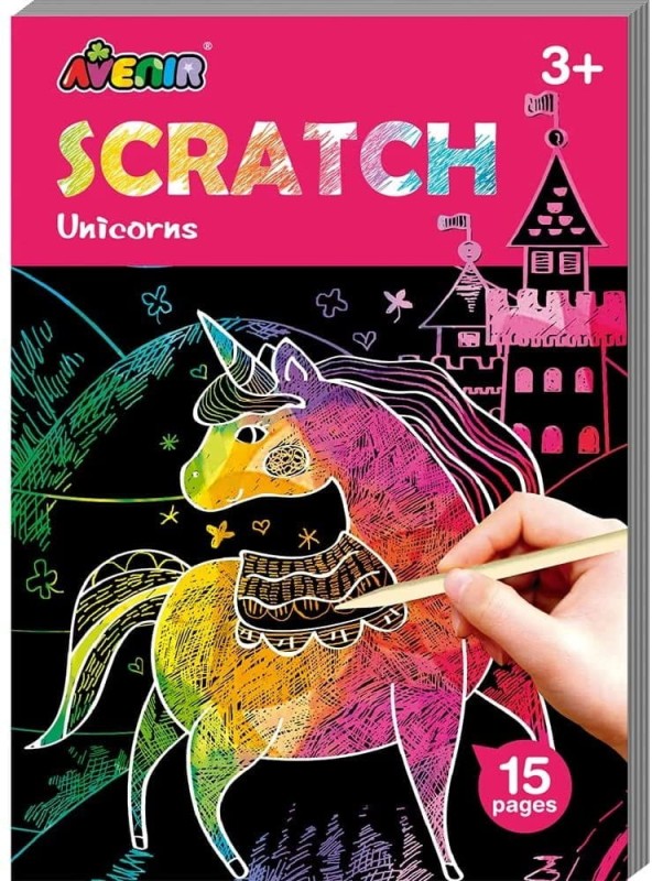 Wydrapywanki Jednorożce15 szt. Scratch - Avenir