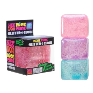 Nice Cube NeeDoh plastyczny gniotek kostka lodu brokatowy 1 szt. Schylling
