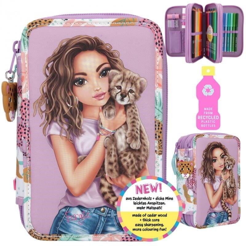 Potrójny Piórnik z Wyposażeniem - TopModel