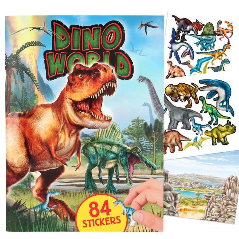 Album z naklejkami Dino World Puffy Stickers - Depesche