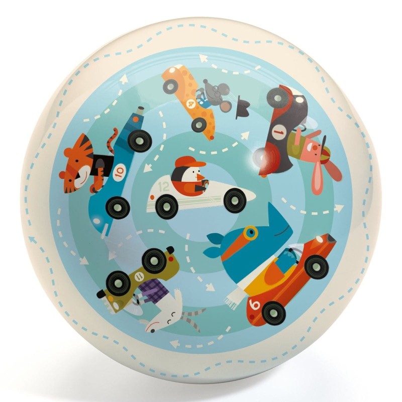 Piłka Gumowa 22 cm Pojazdy - Djeco