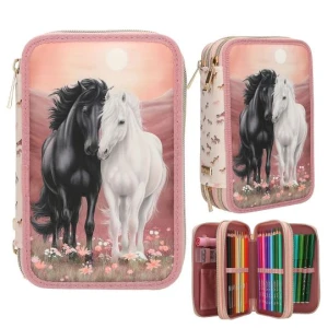 Potrójny piórnik z wyposażeniem konie Miss Melody Blossom Pony