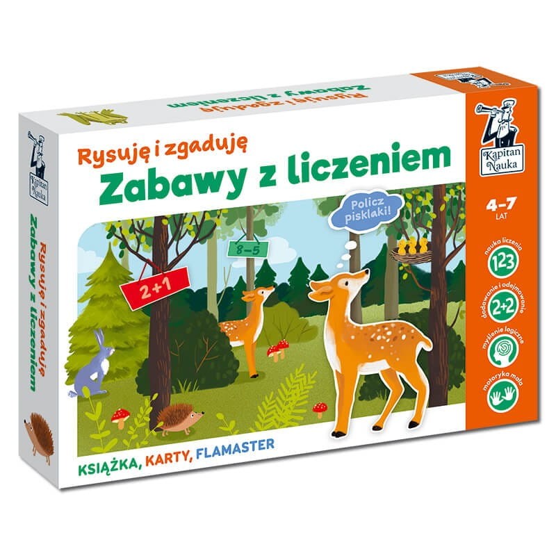 Zabawy z liczeniem. Rysuję i zgaduję - Kapitan Nauka