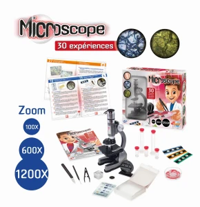 Mikroskop dla dzieci 30 Doświadczeń LED x1200 edukacyjny Buki