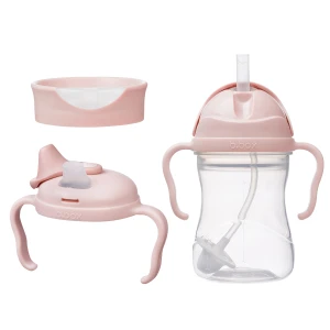 B.box bidon 3w1 ze słomką, kubek treningowy, niekapek Blush