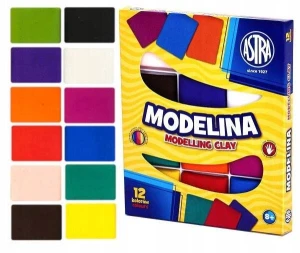 Modelina ASTRA 12 kolorów – termoutwardzalna Masa Plastyczna do figurek i biżuterii
