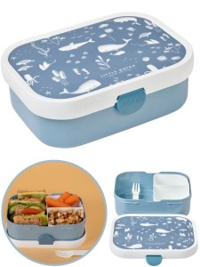 Lunchbox śniadaniówka z widelczykiem Ocean - Little Dutch